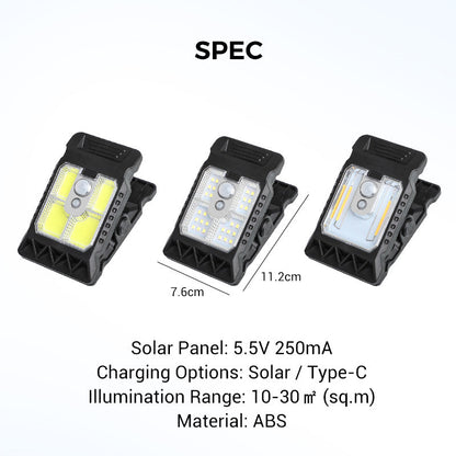 🌿 Solar clip light with motion sensor – 🔥Buy 2 now, get 1 free! Perfect for gardens, balconies, and patios! 🏡✨