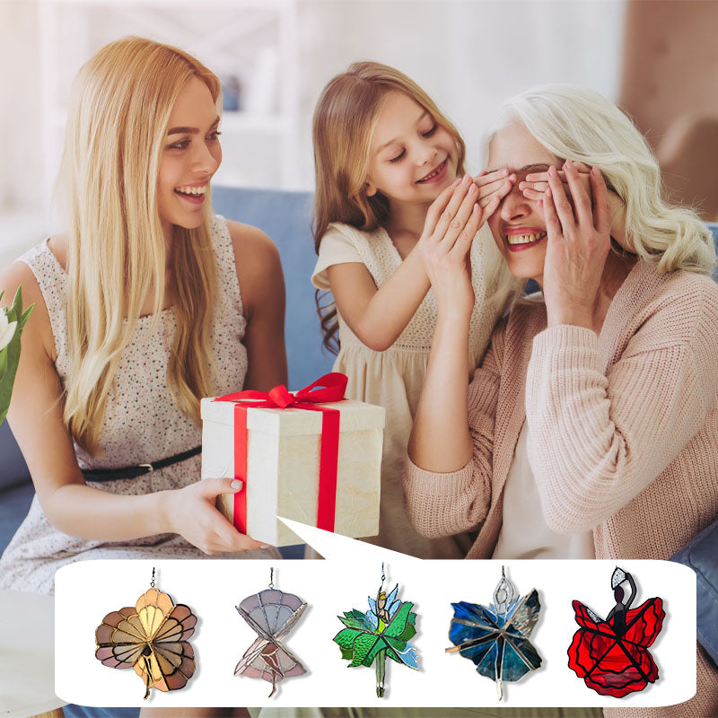 Dancing Lady Stained Acrylic Spinner