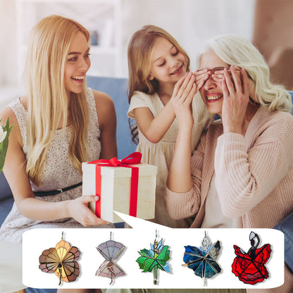 Dancing Lady Stained Acrylic Spinner